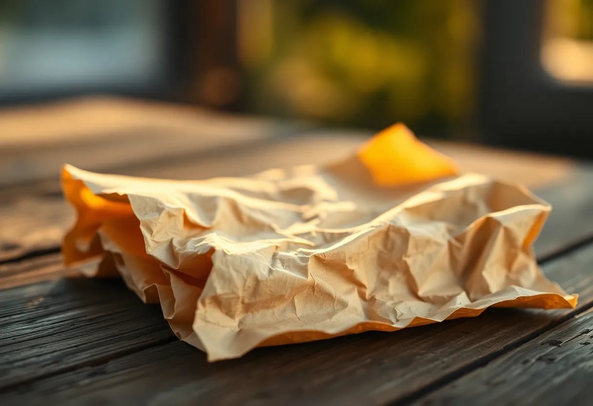 Close-Up of Aged Parchment Paper