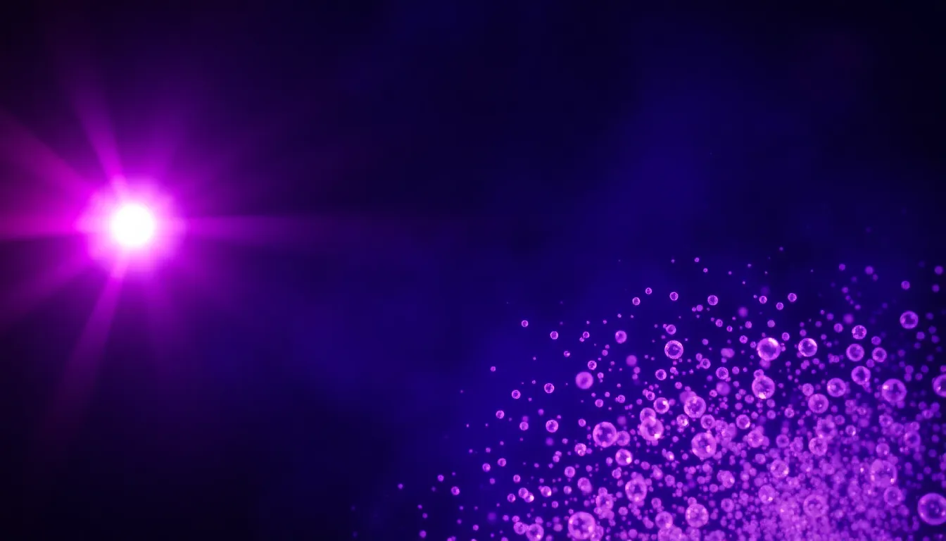 Swirling Cosmic Particles in Ethereal Glow