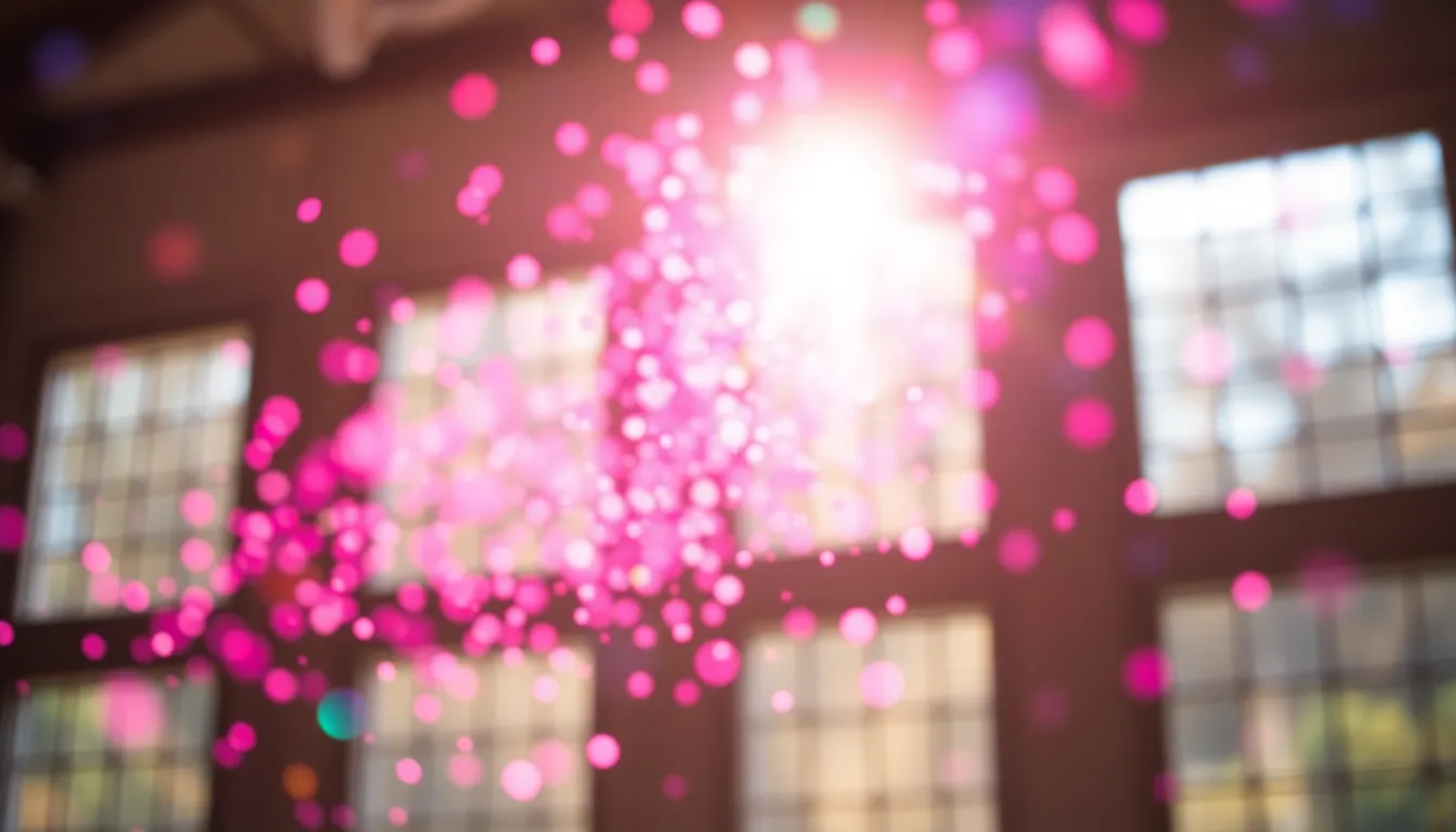 Swirling Particles in Soft Light