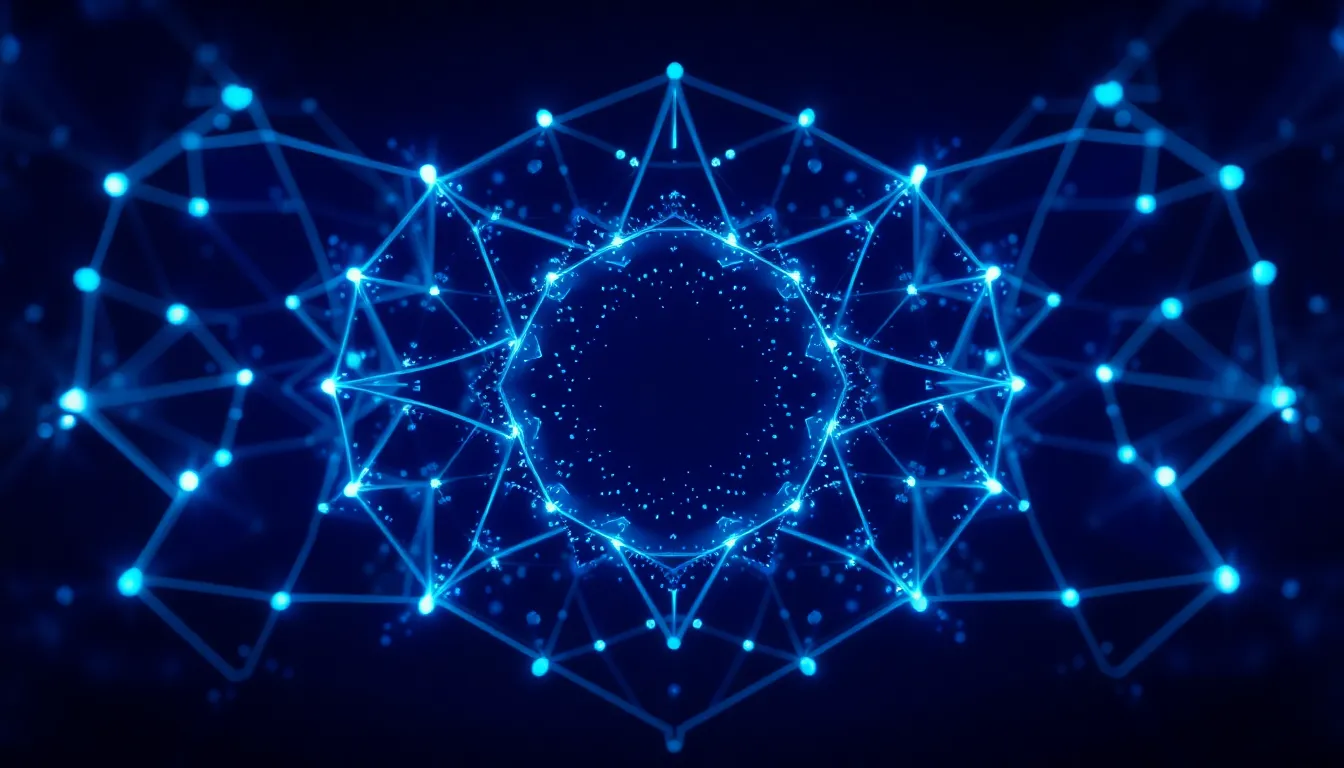 Futuristic Geometric Particle Patterns