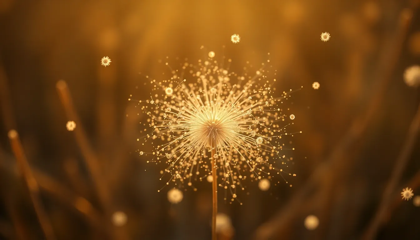 Pollen Particles Danced by Gentle Breeze