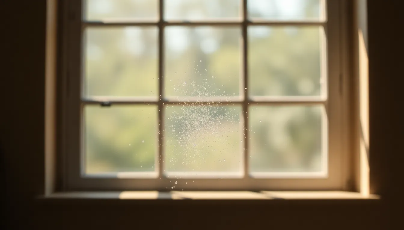 Floating Dust Particles in Natural Light