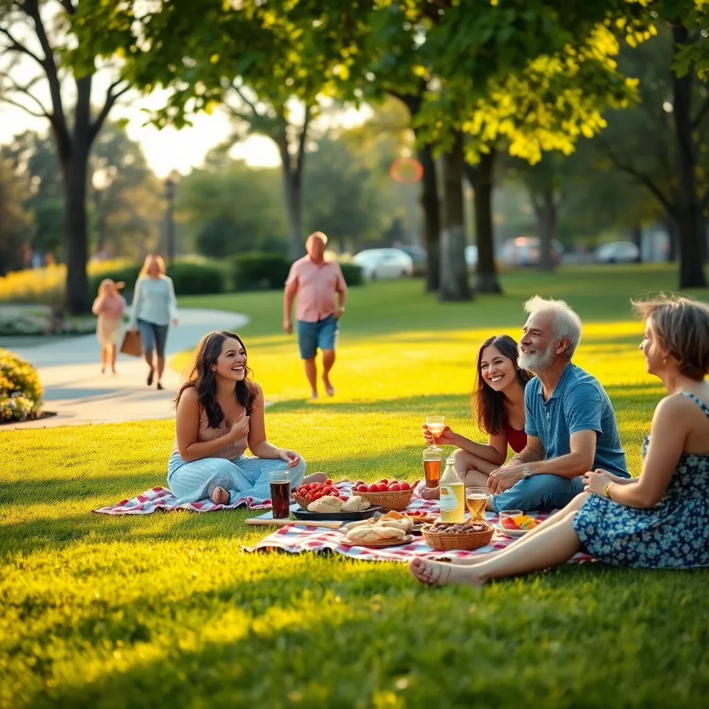 Joyful Outdoor Lifestyle Scene in a Park