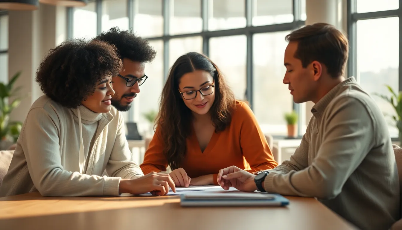 Collaborative Teamwork in a Modern Office