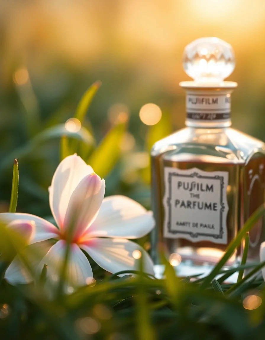 Delicate Flower and Perfume in Garden