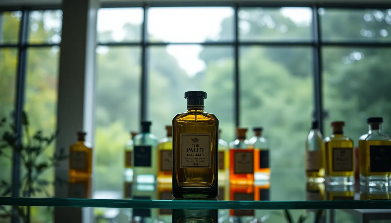 Model Holding Vintage Perfume Bottle