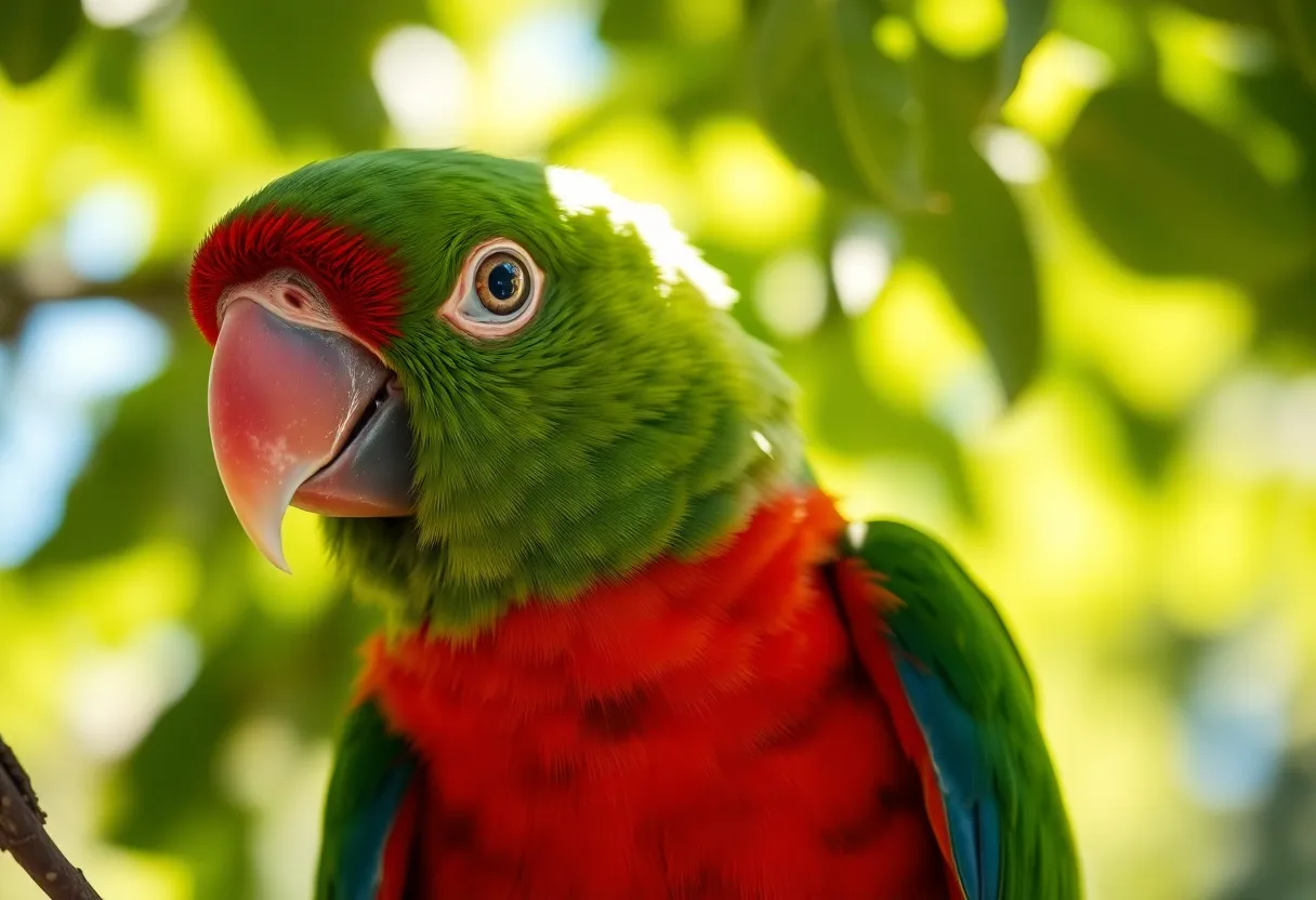 Vibrant Parrot Perched on a Branch