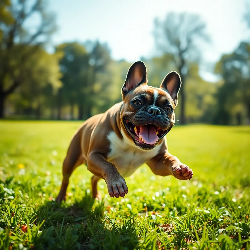 Energetic French Bulldog in Sunny Park