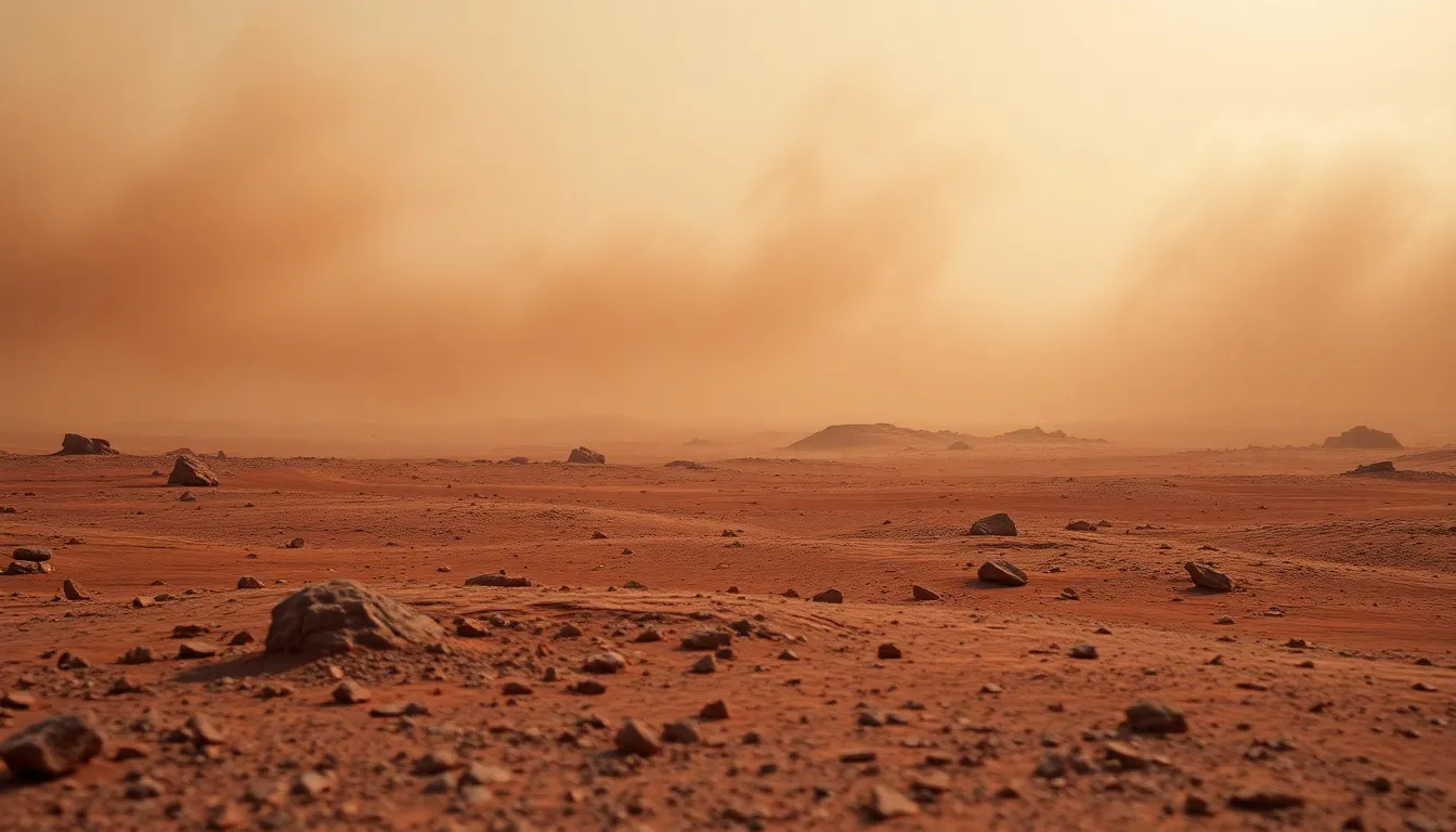 Mars Dust Storm Landscape