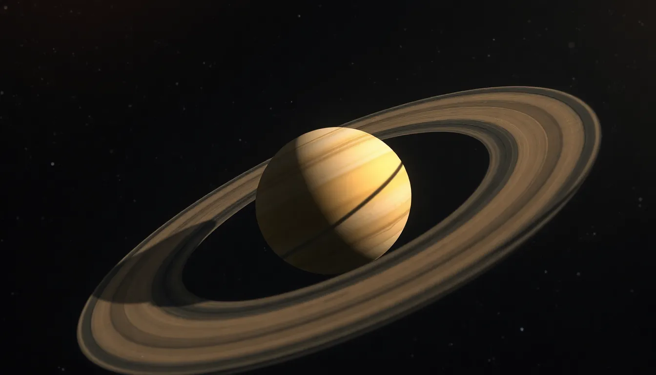 Stunning View of Saturn's Rings in Space