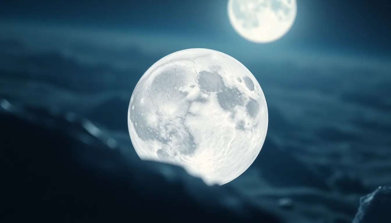 Icy Moon Orbiting Distant Planet