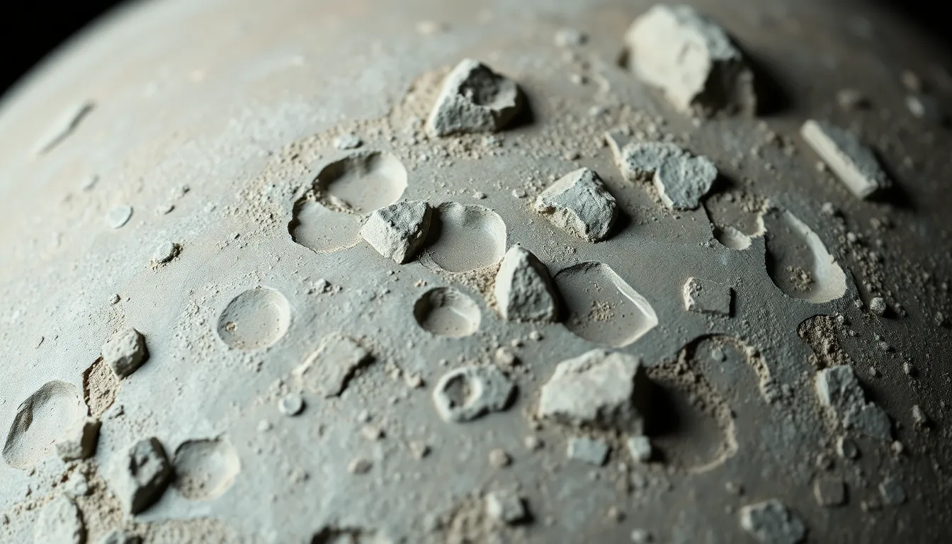 Close-Up of a Planet's Surface Textures