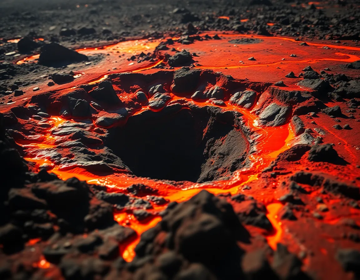 Vibrant Volcanic Planet Surface