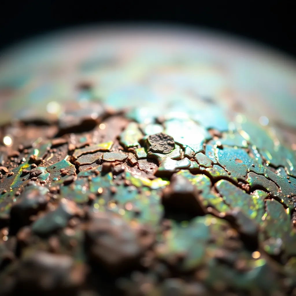 Iridescent Surface of an Alien Planet