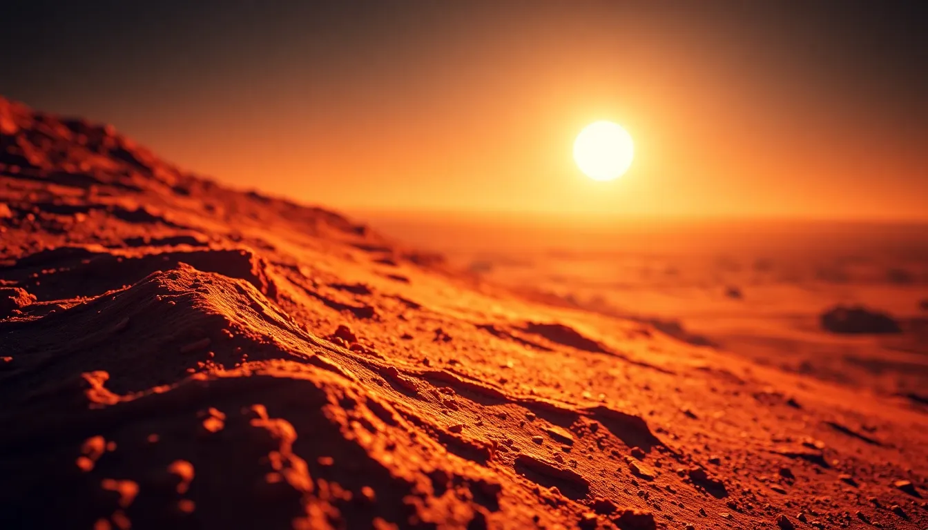 Close-Up of Mars' Rocky Surface