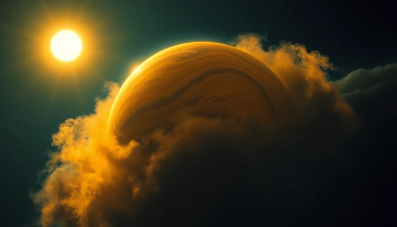 Vibrant Gas Giant Exposed to Sunlight