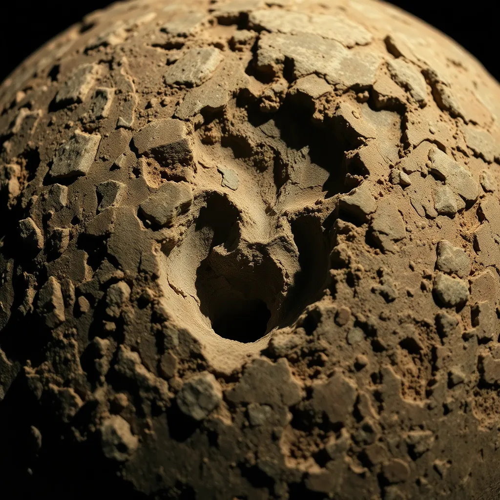 Close-Up of a Planet's Rocky Terrain