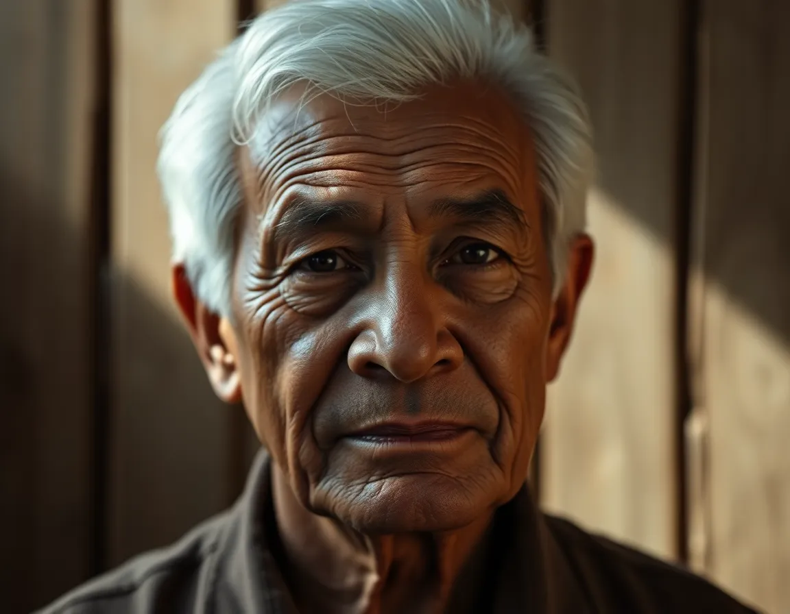 This nature-inspired outdoor portrait captures the beauty of the subject bathed in dappled sunlight, creating enchanting patterns on their face. The soft and creamy bokeh immerses the viewer in a serene environment filled with rich greens and earthy tones. The composition centers the subject, enhanced by a slight tilt for a dynamic feel. The interplay of textures between the leafy background and the subject's flowing dress adds depth, making this image ideal for nature-focused publications or lifestyle content.