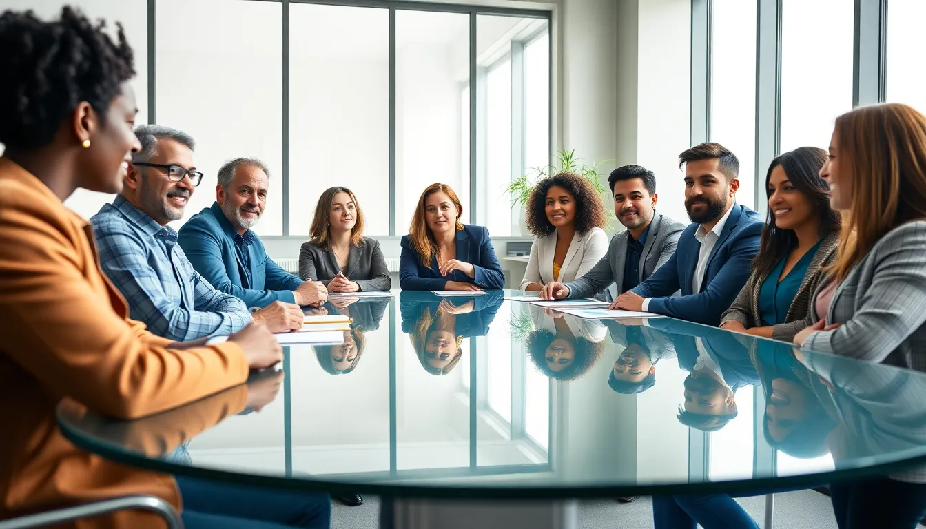 Diverse Team Collaboration in Business Meeting