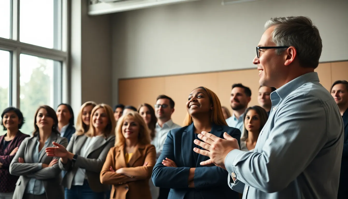 Diverse Business Team Engaging in Presentation