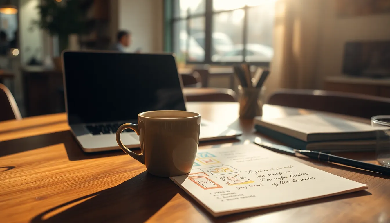 Creative Workspace in a Coffee Shop