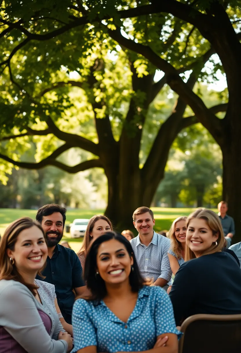Outdoor Business Seminar with Engaged Participants
