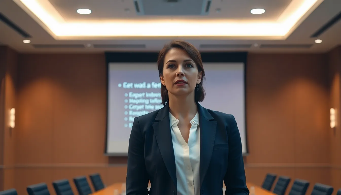 Professional Businesswoman Presenting