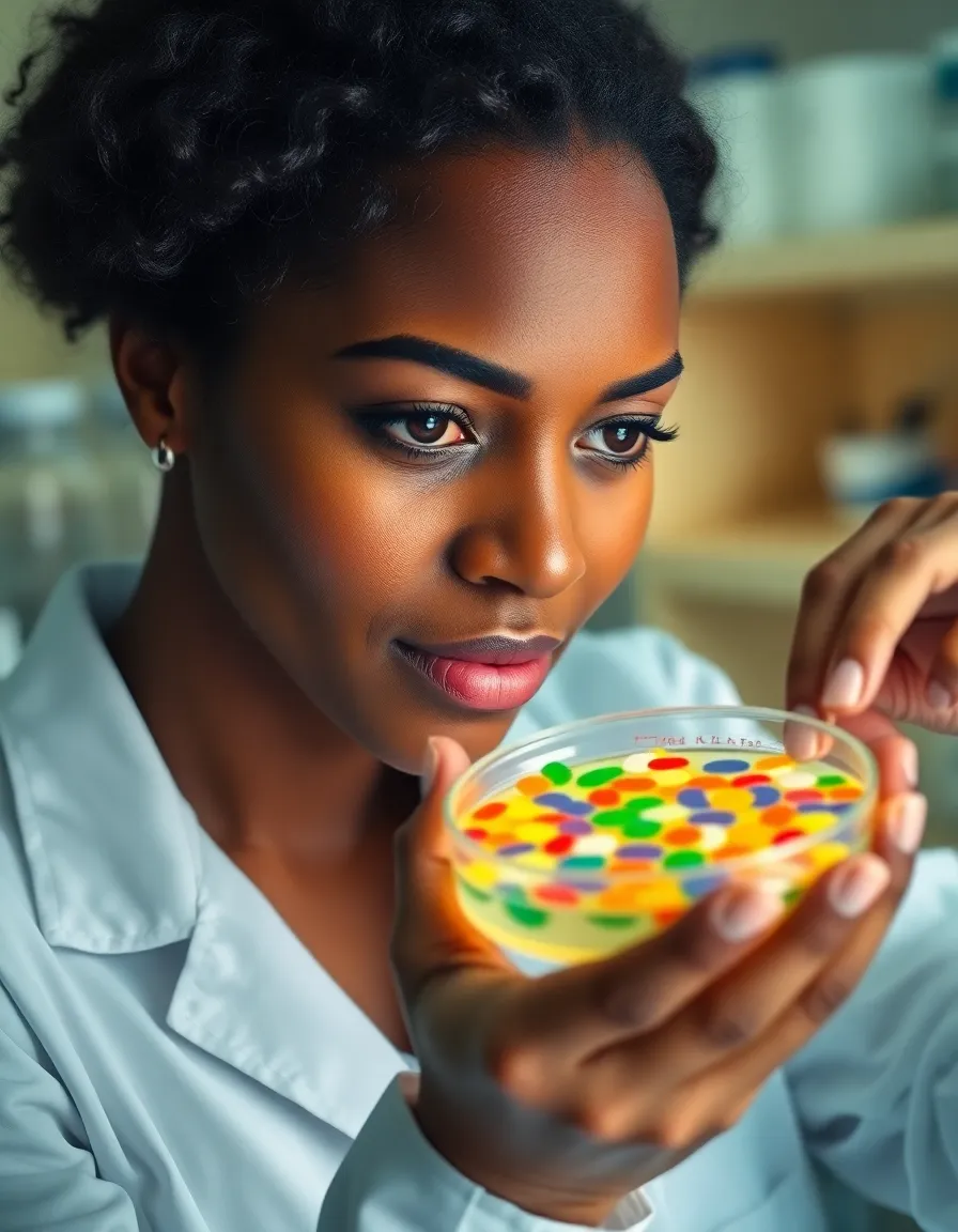 Dedicated Scientist Analyzing Cultures