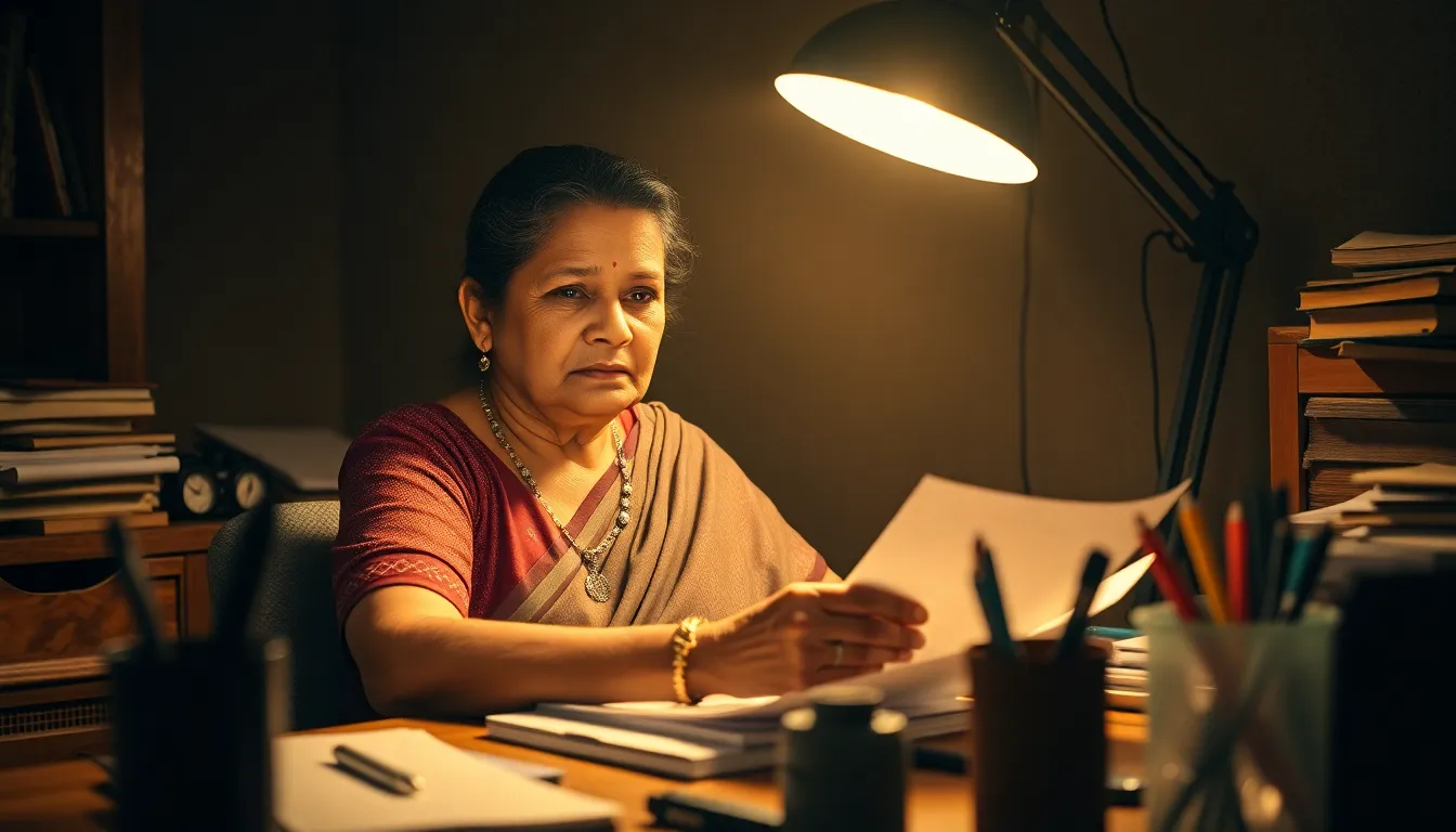 Thoughtful Professional Reviewing Documents