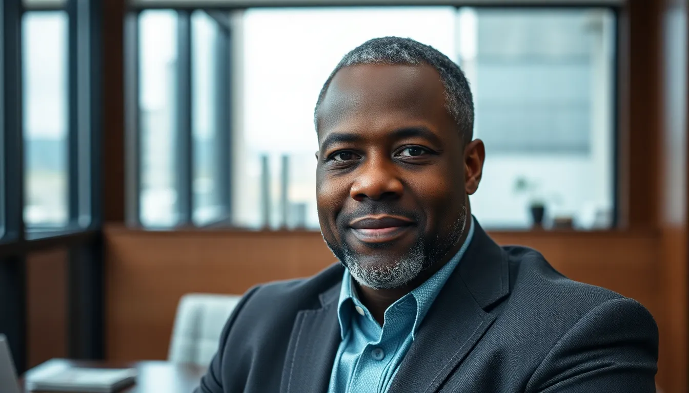 Confident Business Executive in Modern Office