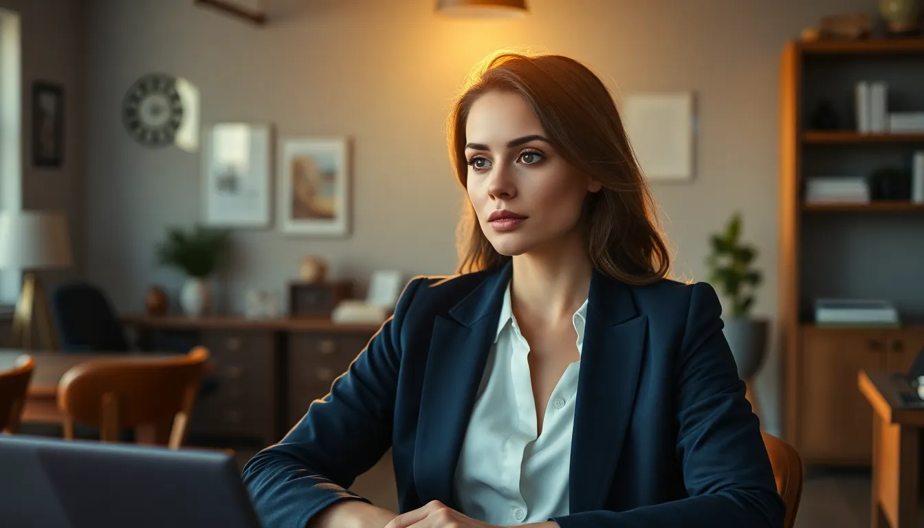 Confident Businesswoman in Modern Office
