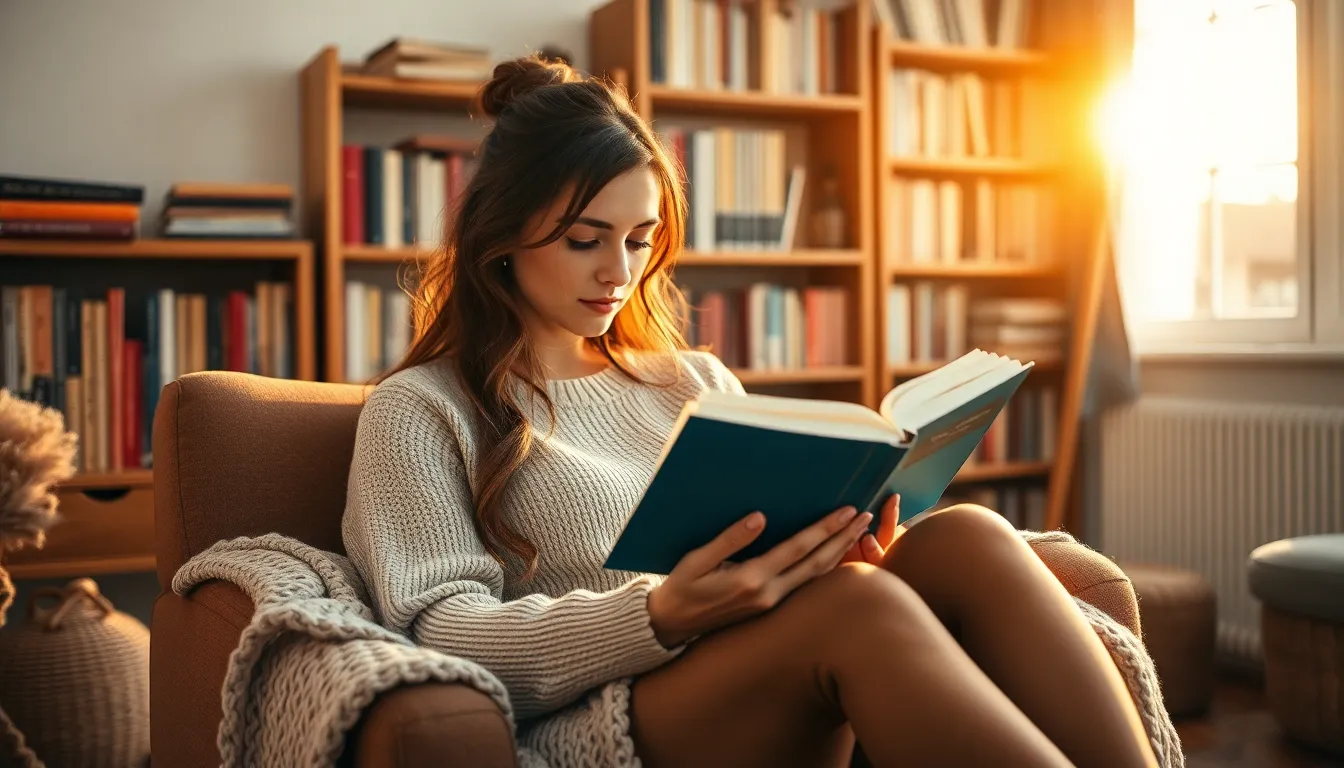 Cozy Reading Nook During Golden Hour