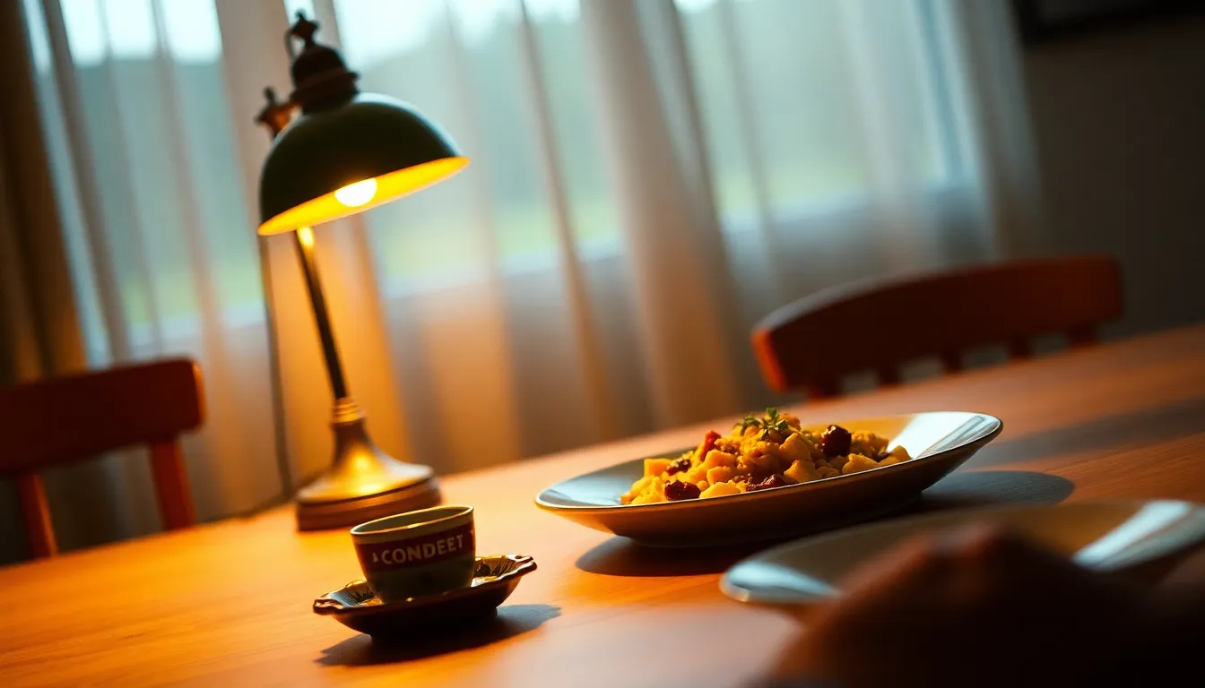 Gourmet Dish with Warm Lighting