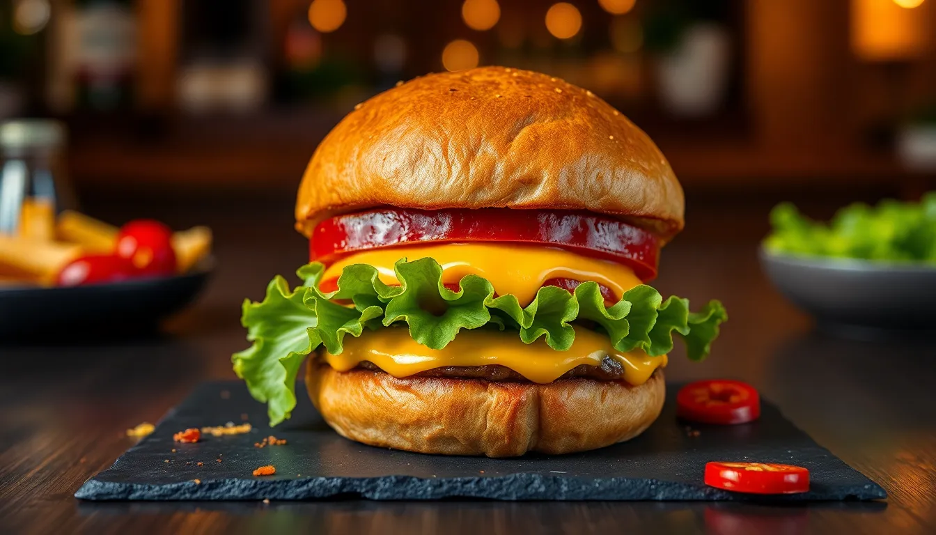 Artisan Burger with Gourmet Ingredients