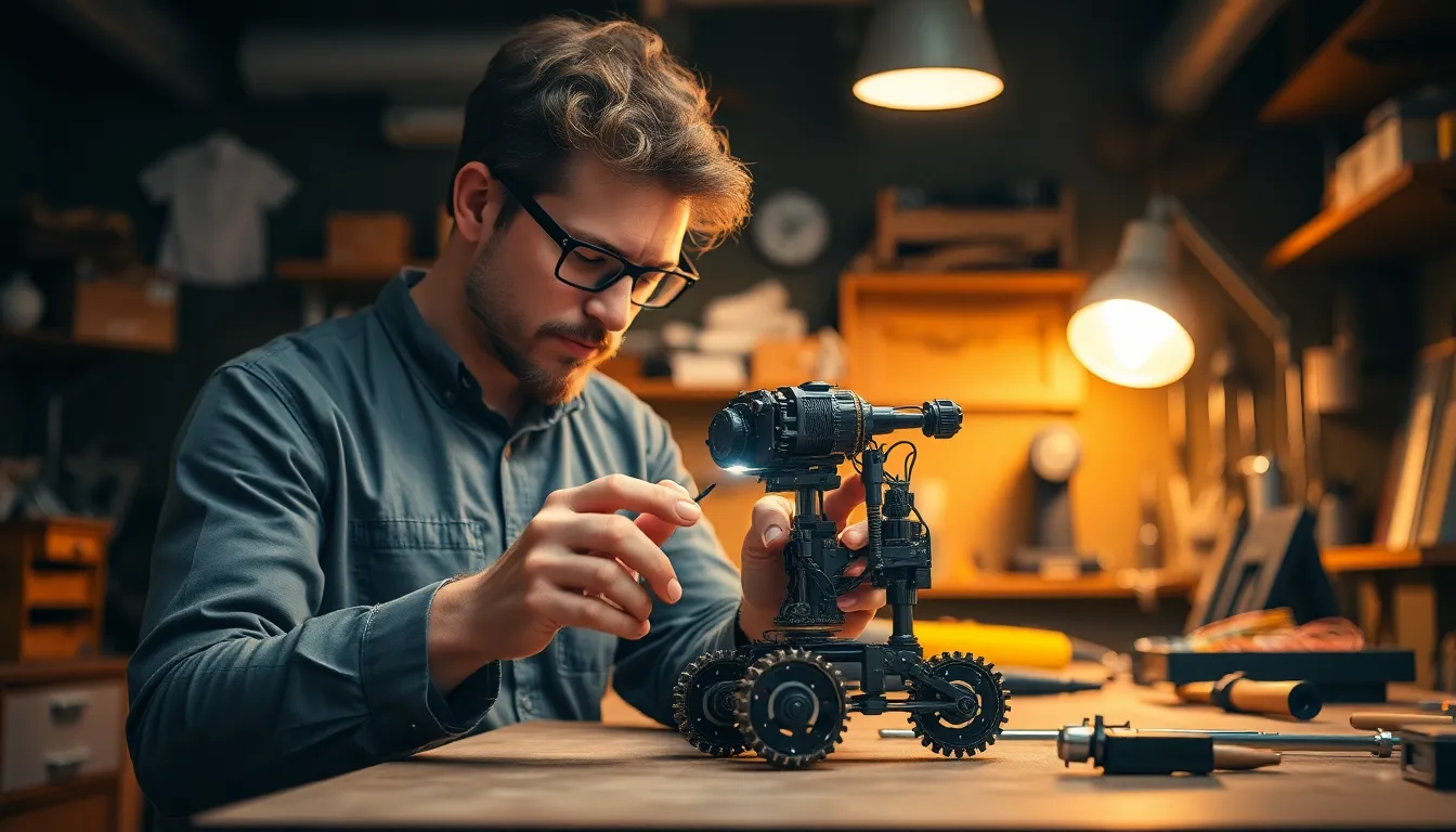 Engineer Working on Robotic Prototype