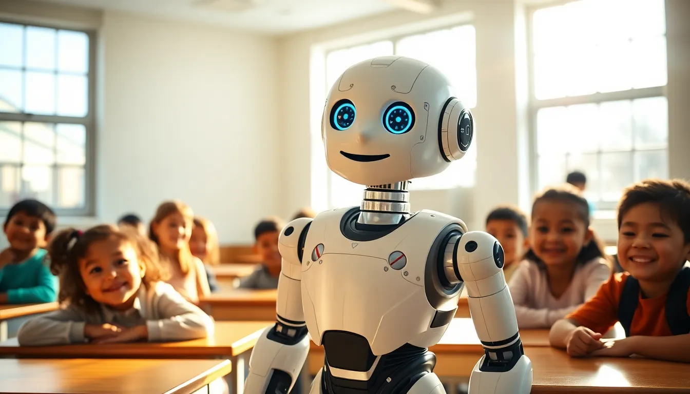 Humanoid Robot Interacting with Children in Classroom