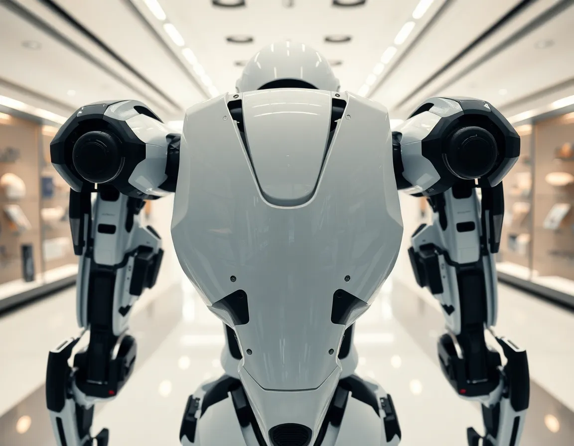 Futuristic Robotic Exoskeleton Display