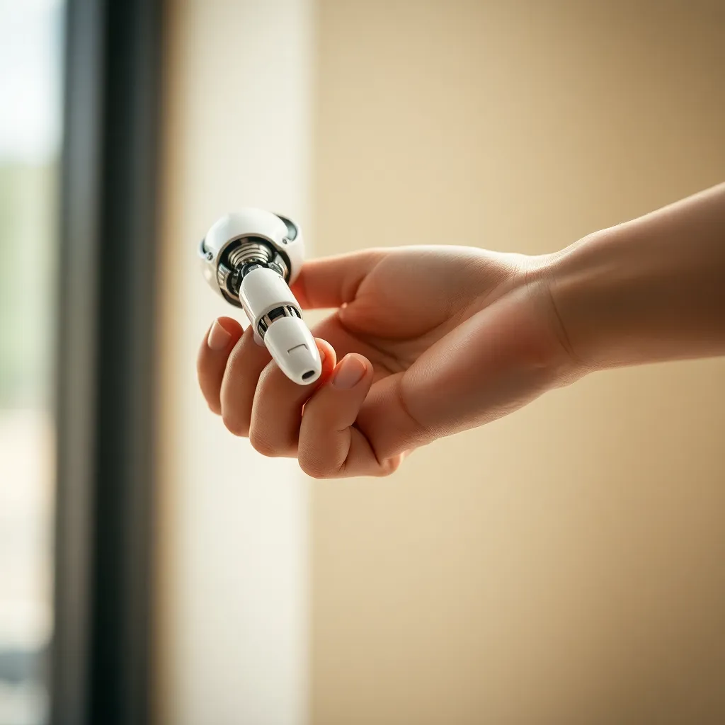 Robotic Hand and Human Hand Embracing