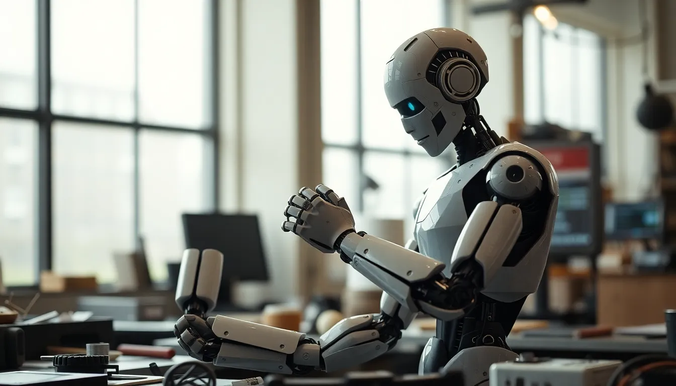 Humanoid Robot in Creative Workspace