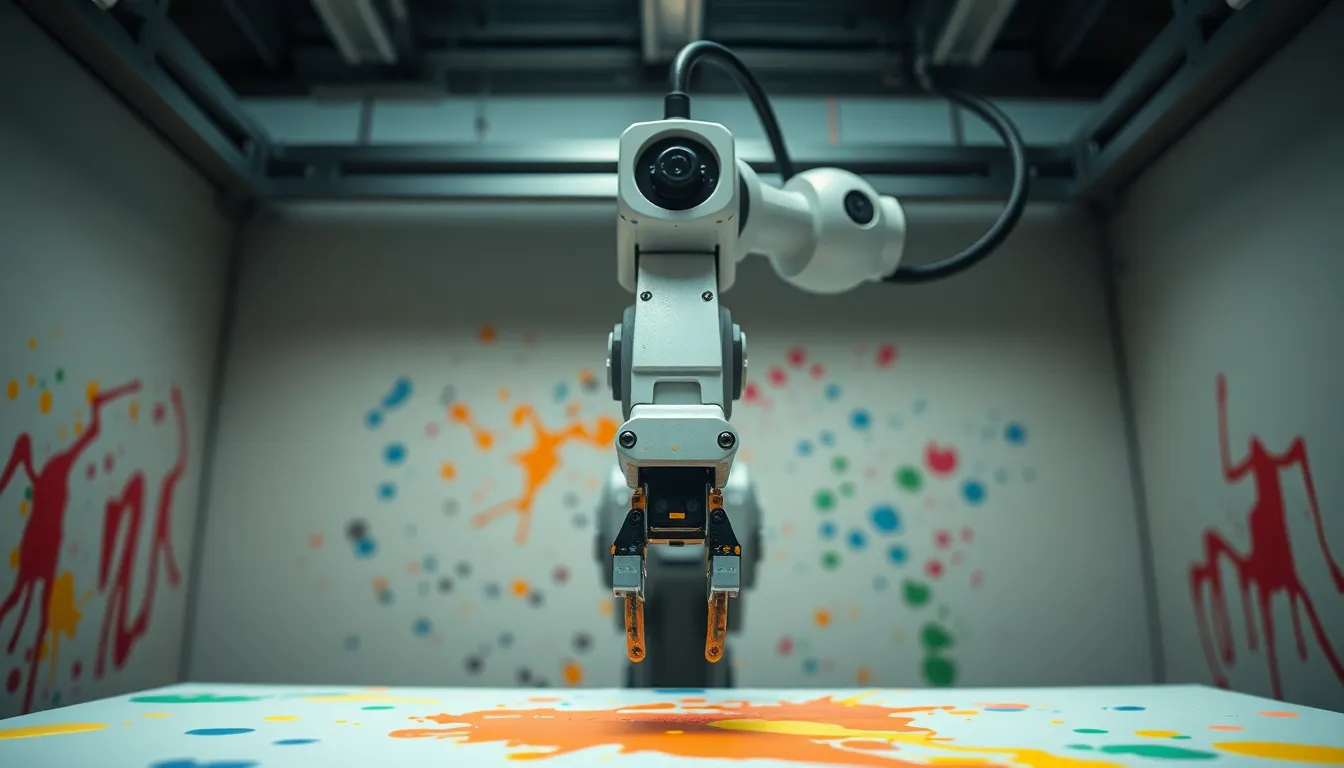 Robotic Painting Booth in Factory