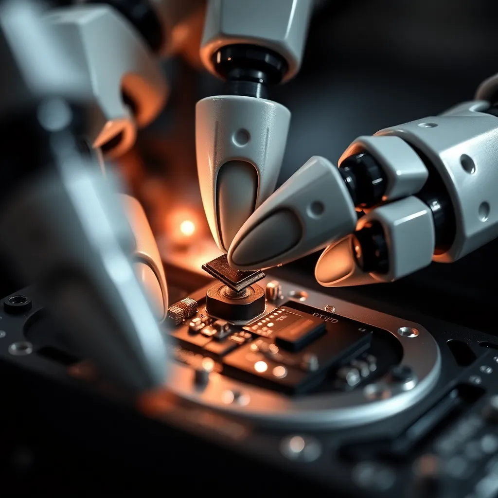 Close-Up of Robotic Precision