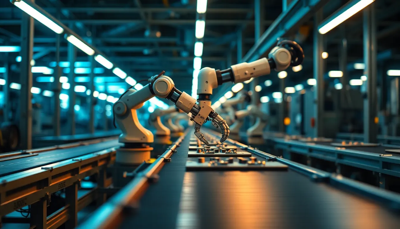 Robotic Arm in Industrial Assembly Line