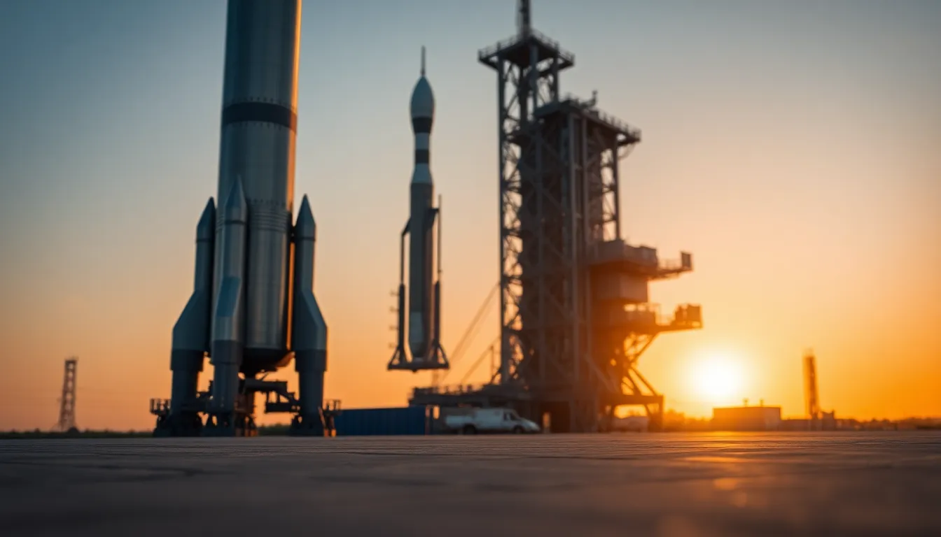 Dawn Rocket Launch Preparations