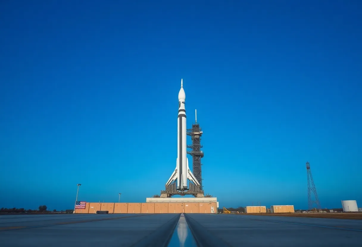 Rocket Liftoff Against Clear Blue Sky This breathtaking image captures the moment of a rocket's liftoff against a brilliant blue sky. The dynamic composition, featuring leading lines that draw the viewer’s eye upward, evokes a thrilling sense of motion. The vibrant colors of the rocket and its fiery exhaust plume create a striking contrast, enhancing the visual impact. Every detail, from the flames to the billowing smoke, is crisply captured, making this image a true testament to the power of human ingenuity.