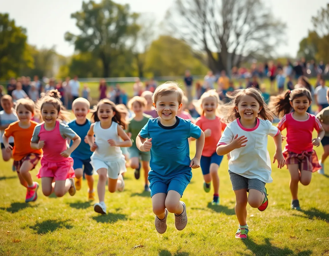 This dynamic close-up captures the feet of a runner in motion on a vibrant autumn trail, surrounded by colorful leaves. The dappled sunlight creates a warm and inviting atmosphere, enhancing the rich autumn palette of oranges and yellows. The shallow depth of field isolates the textured shoes, emphasizing their grip and detail. Leading lines guide the viewer's eye along the path, conveying a sense of speed and movement.