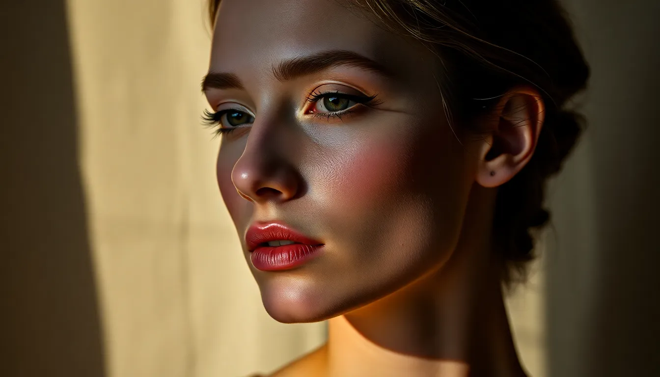 Elegant Model in Earth Tones on Runway