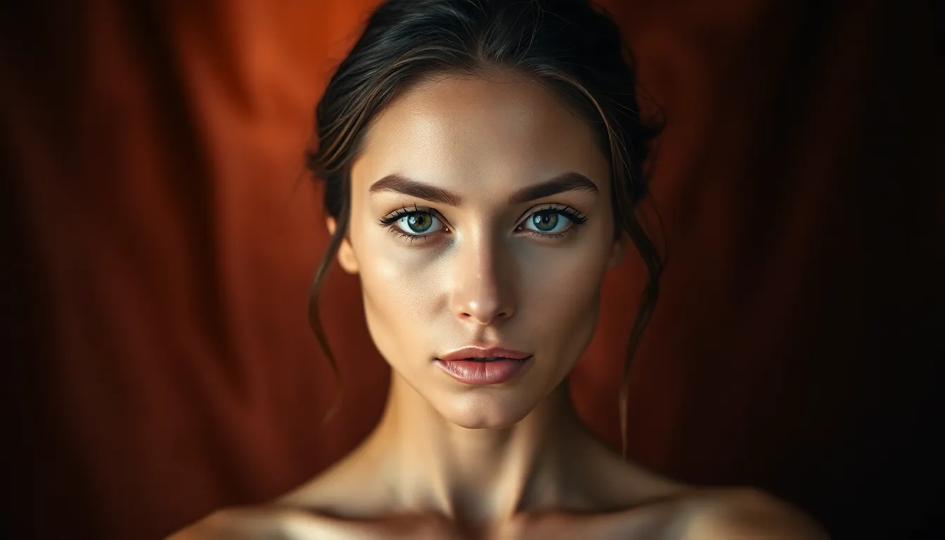 Striking Fashion Model with Butterfly Lighting