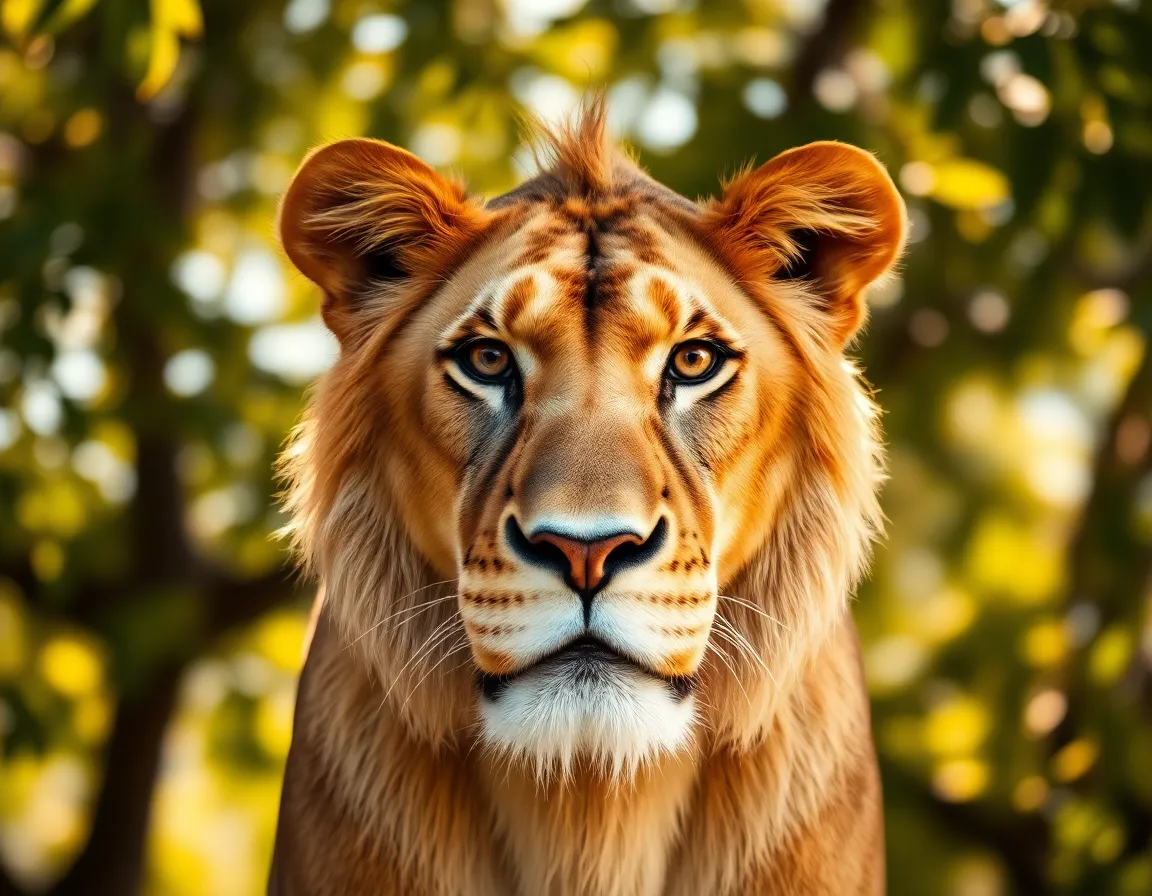 Close-Up of a Majestic Lion