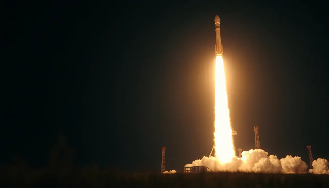 Satellite Launching Into Space