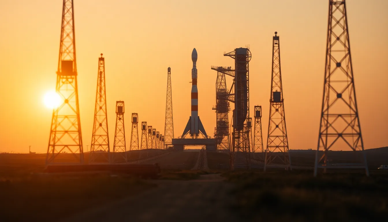 Dawn at Satellite Launch Site